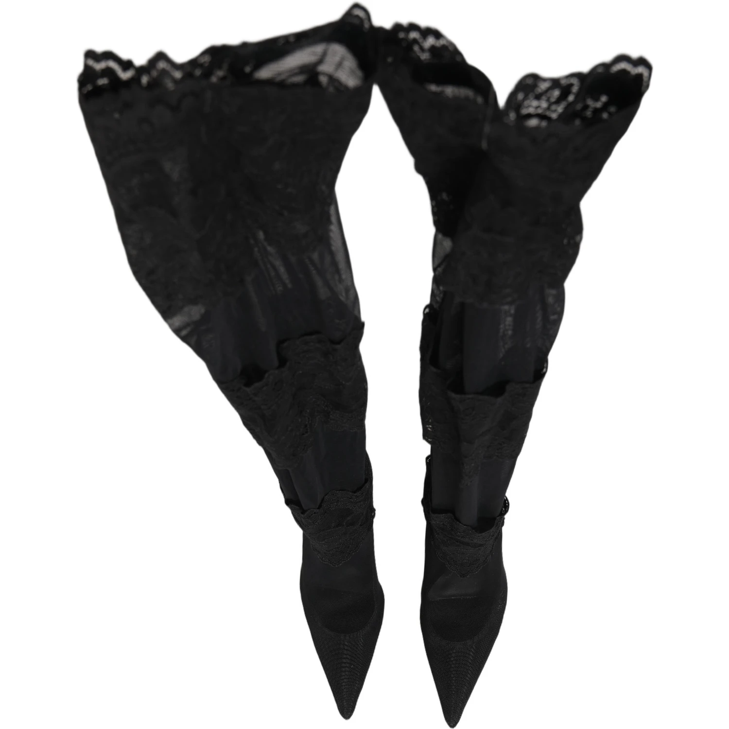 Black Over The Knee Sock Pumps Boots Shoes