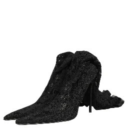 Black Taormina Lace Socks Boots Pumps Shoes
