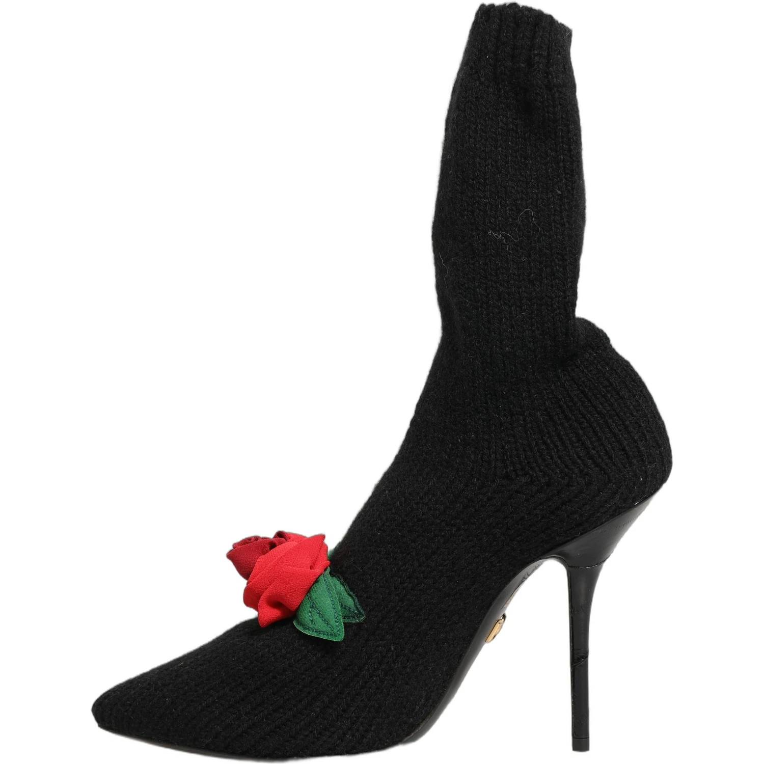 Black Stiletto Heels Mid Calf Boots Shoes