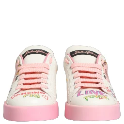 White Pink Portofino Royal Pig Sneakers Shoes