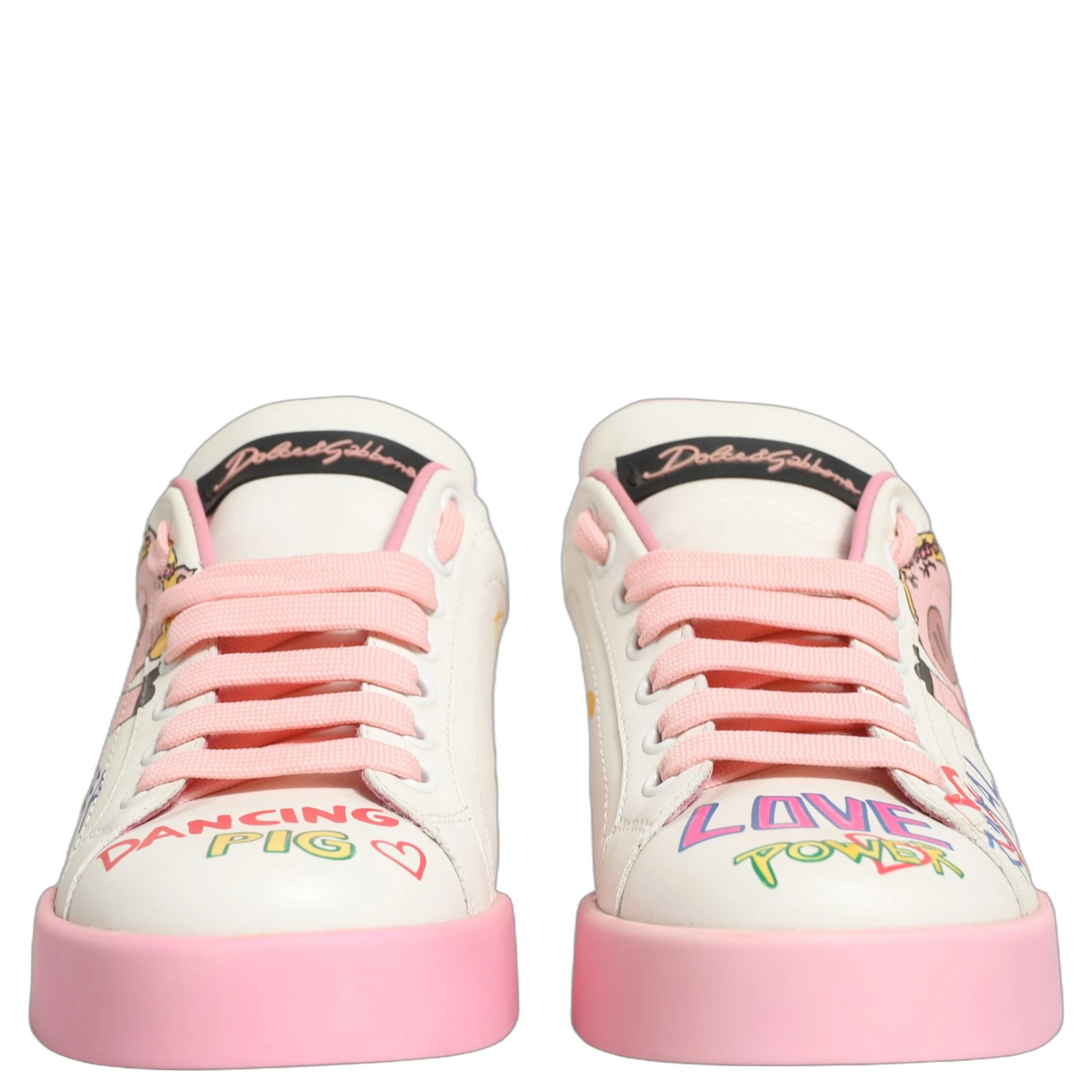 White Pink Portofino Royal Pig Sneakers Shoes