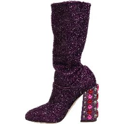 Purple Crystal Lurex Fantasy Boots Shoes