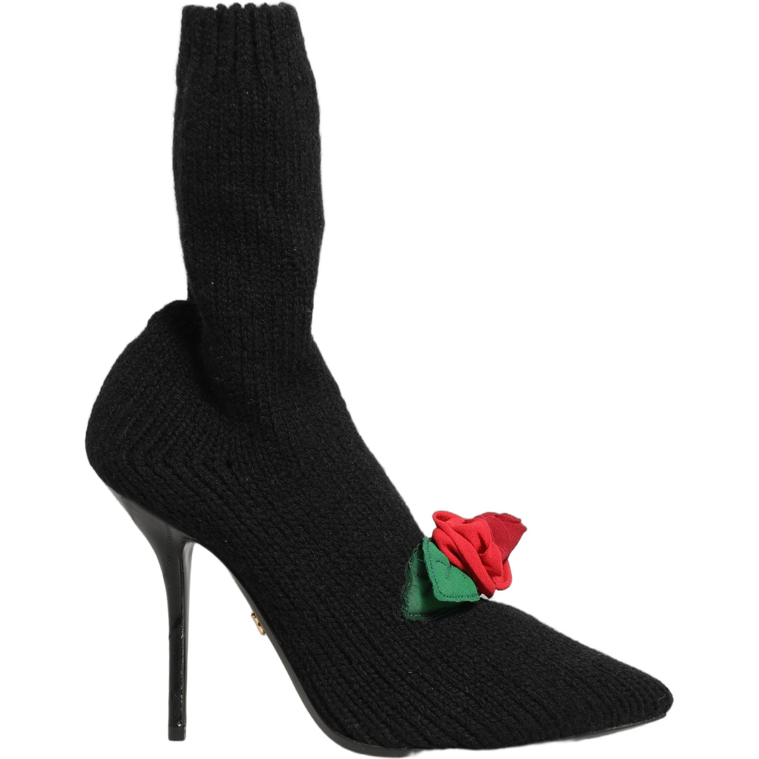 Black Stiletto Heels Mid Calf Boots Shoes