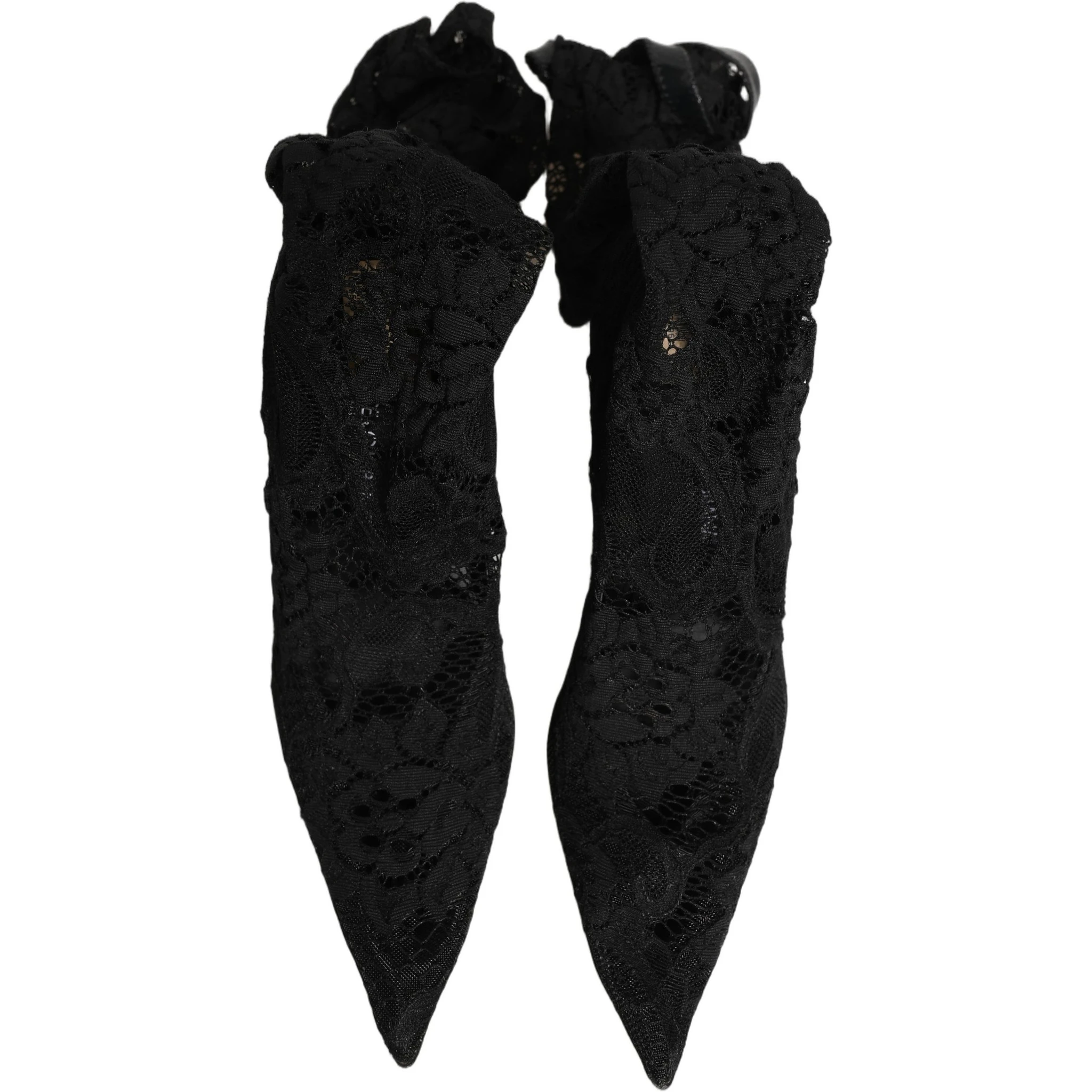 Black Taormina Lace Socks Boots Pumps Shoes
