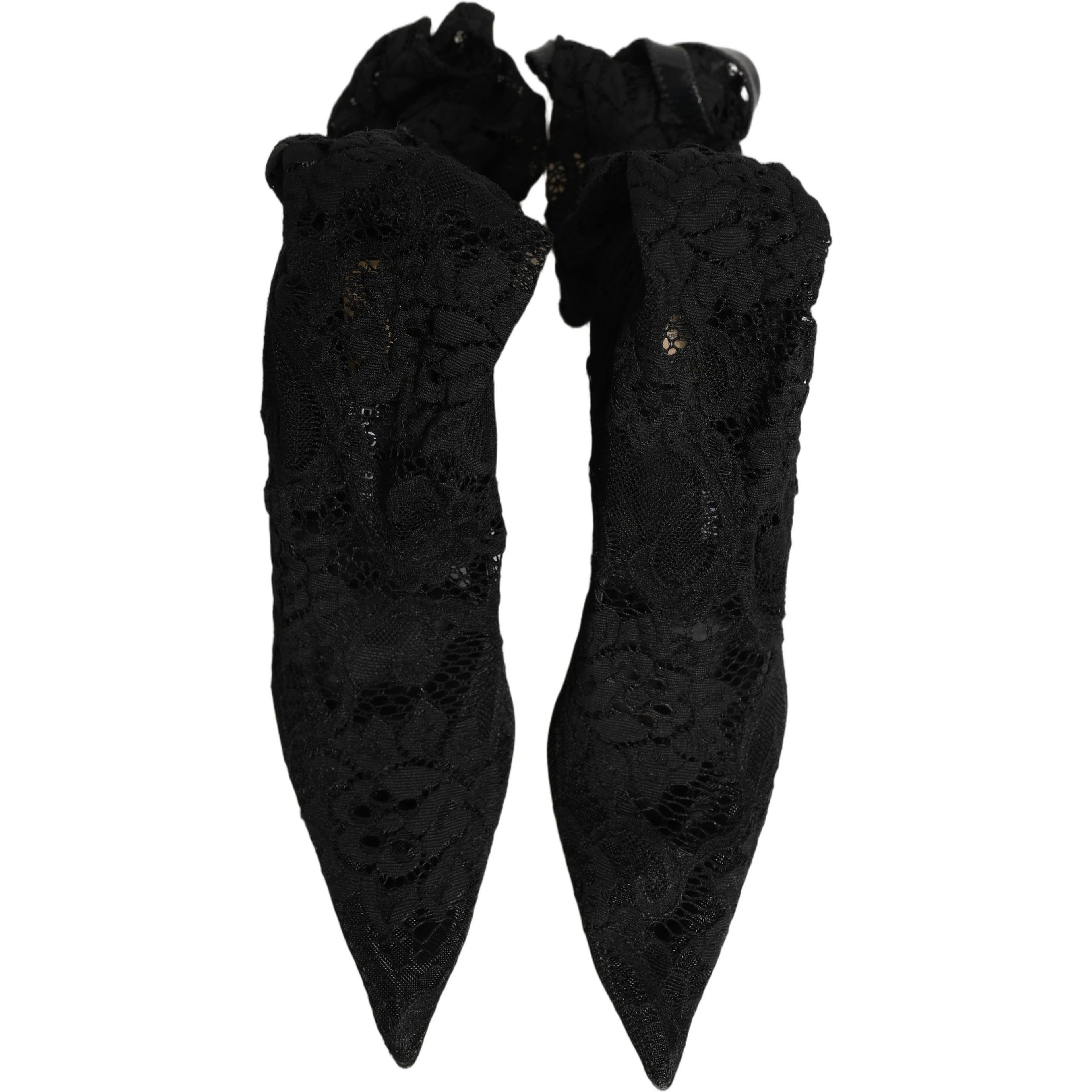 Black Taormina Lace Socks Boots Pumps Shoes