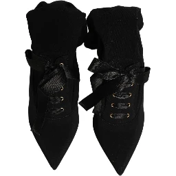 Black Stiletto Heels Mid Calf Boots Shoes