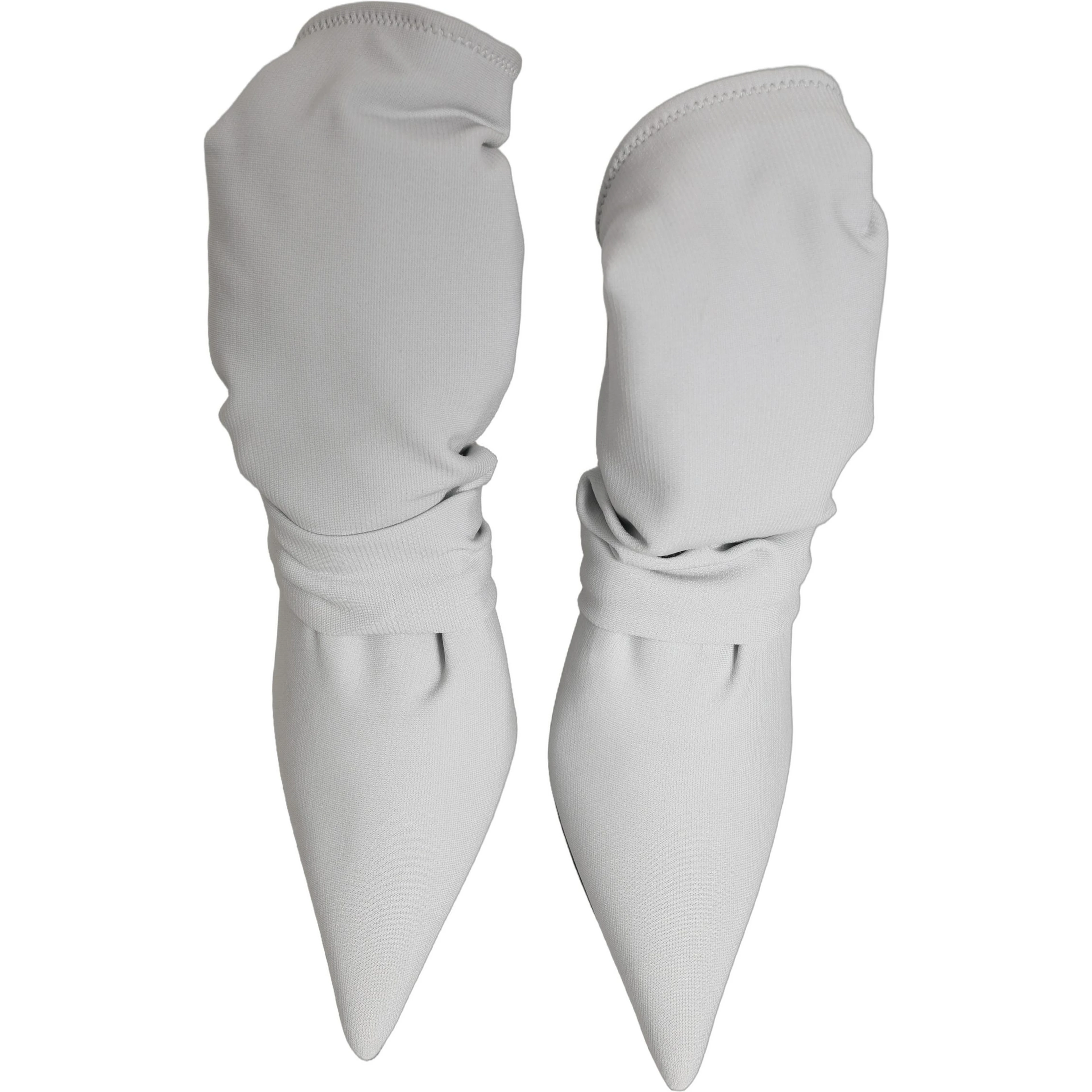 Gray Stretch Socks Heels Ankle Boots Shoes