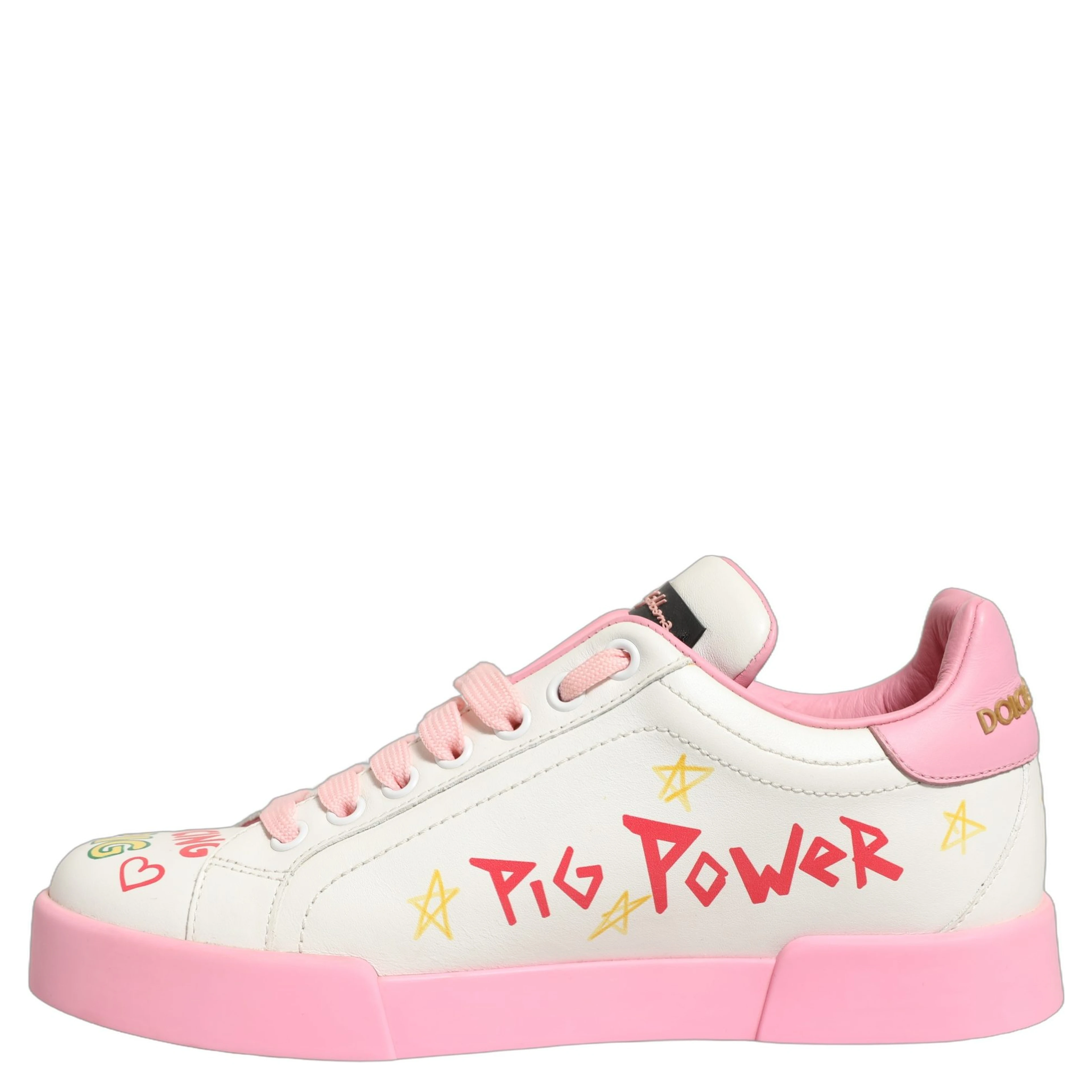 White Pink Portofino Royal Pig Sneakers Shoes