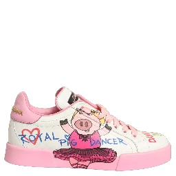 White Pink Portofino Royal Pig Sneakers Shoes