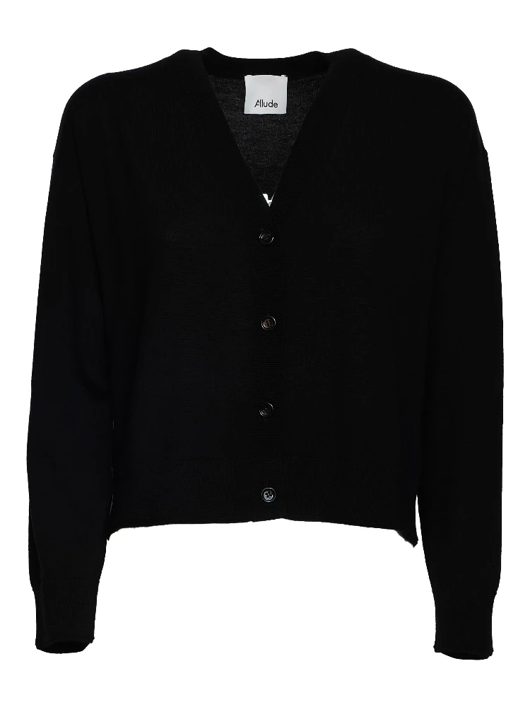 Cardigan Scollo V In Lana