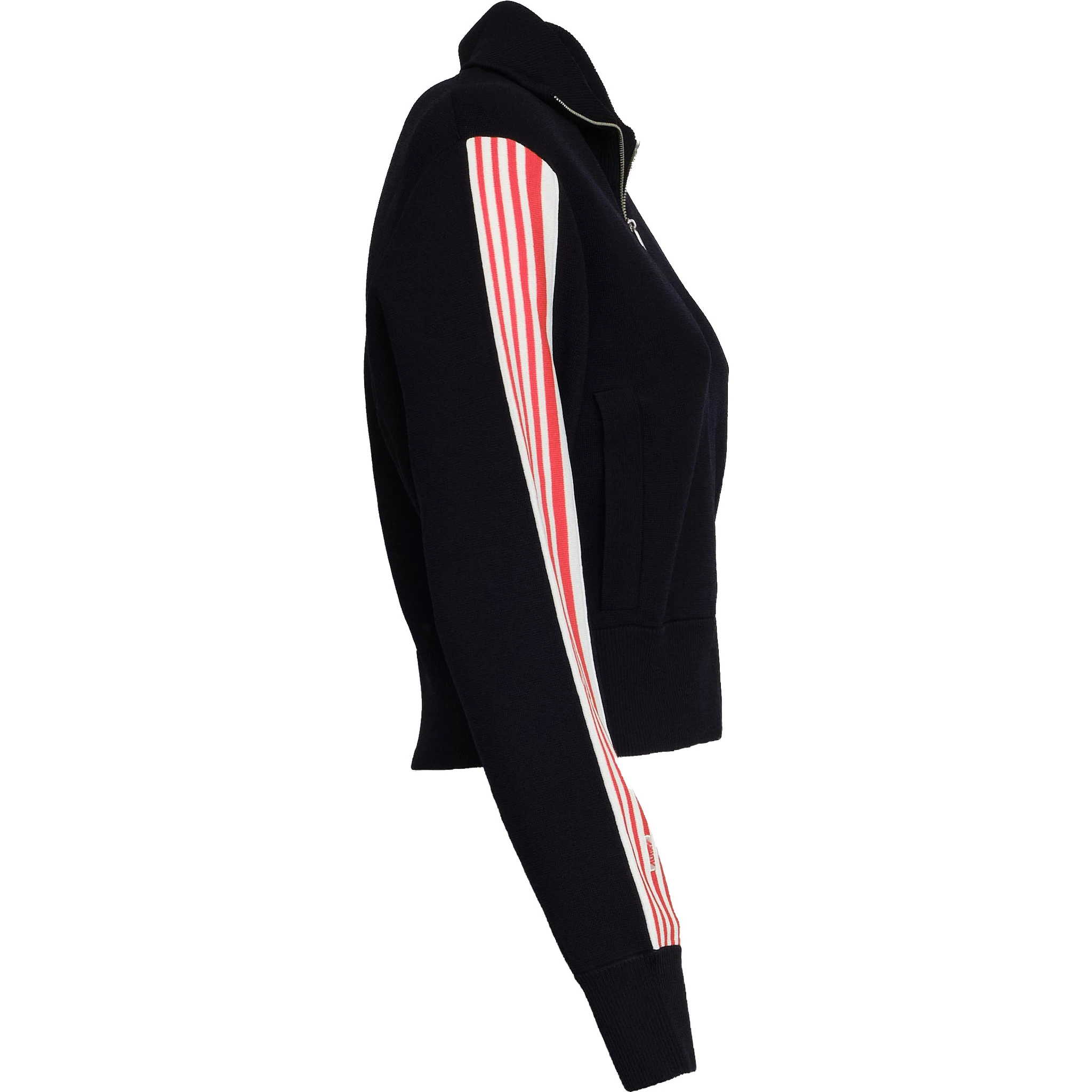 Giacca Lavorata A Maglia Stile Tennis Con Zip