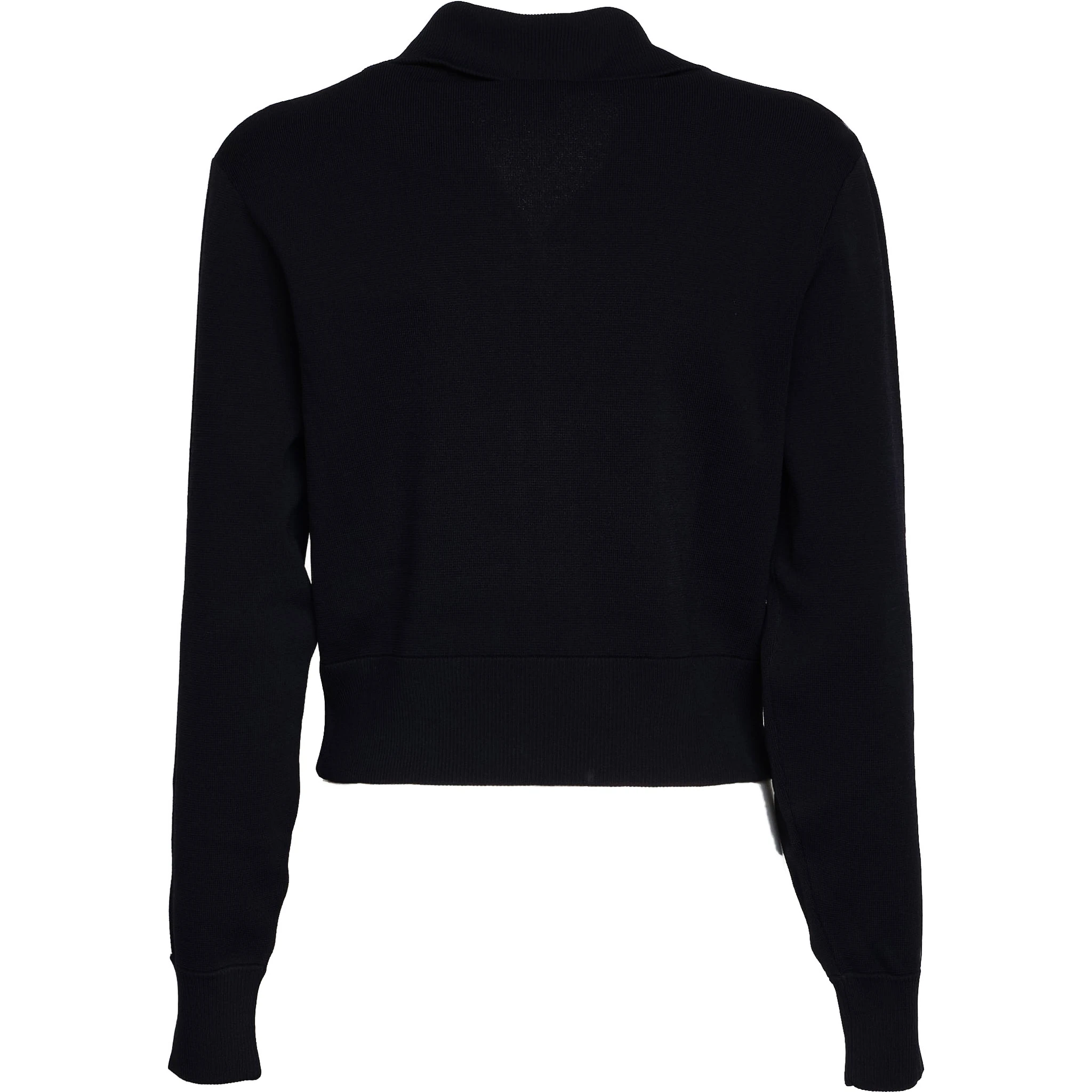 Giacca Lavorata A Maglia Stile Tennis Con Zip