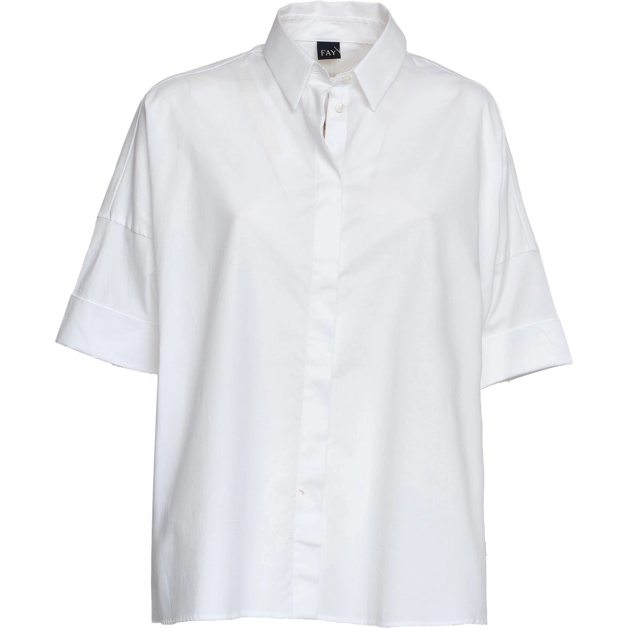 Camicia In Popeline Di Cotone Stretch