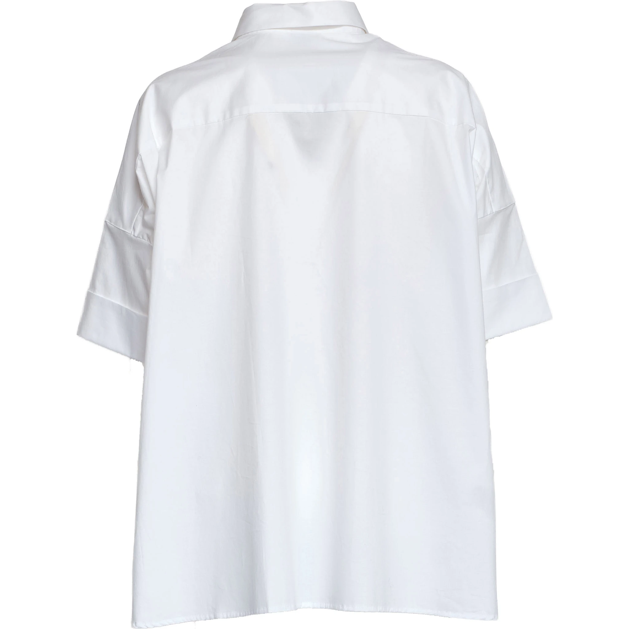 Camicia In Popeline Di Cotone Stretch