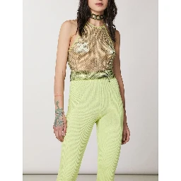 Yellow Polyester Tank Tops