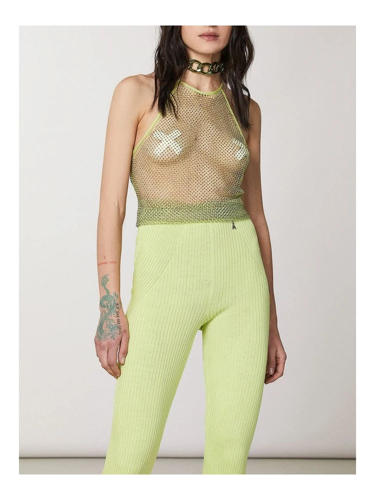 Yellow Polyester Tank Tops
