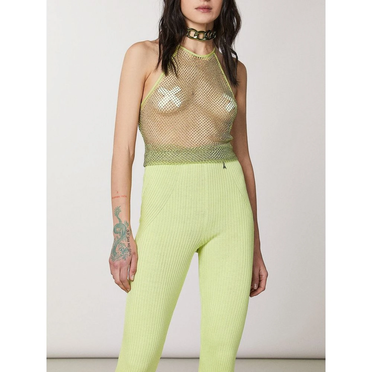Yellow Polyester Tank Tops