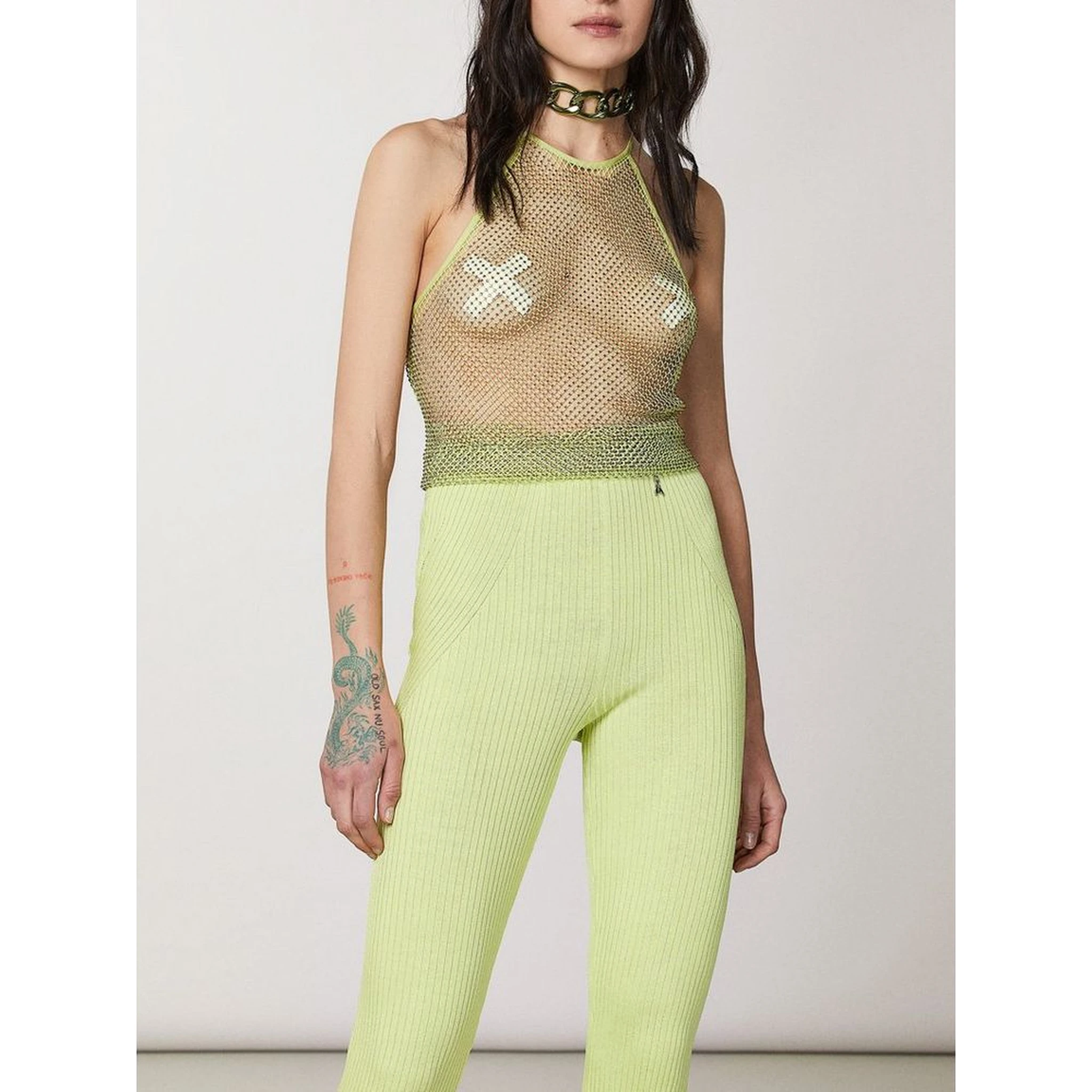 Yellow Polyester Tank Tops