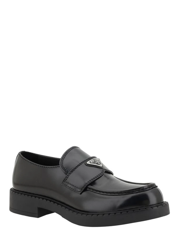 Black Calf Leather Bos Taurus Platform Loafers alternative
