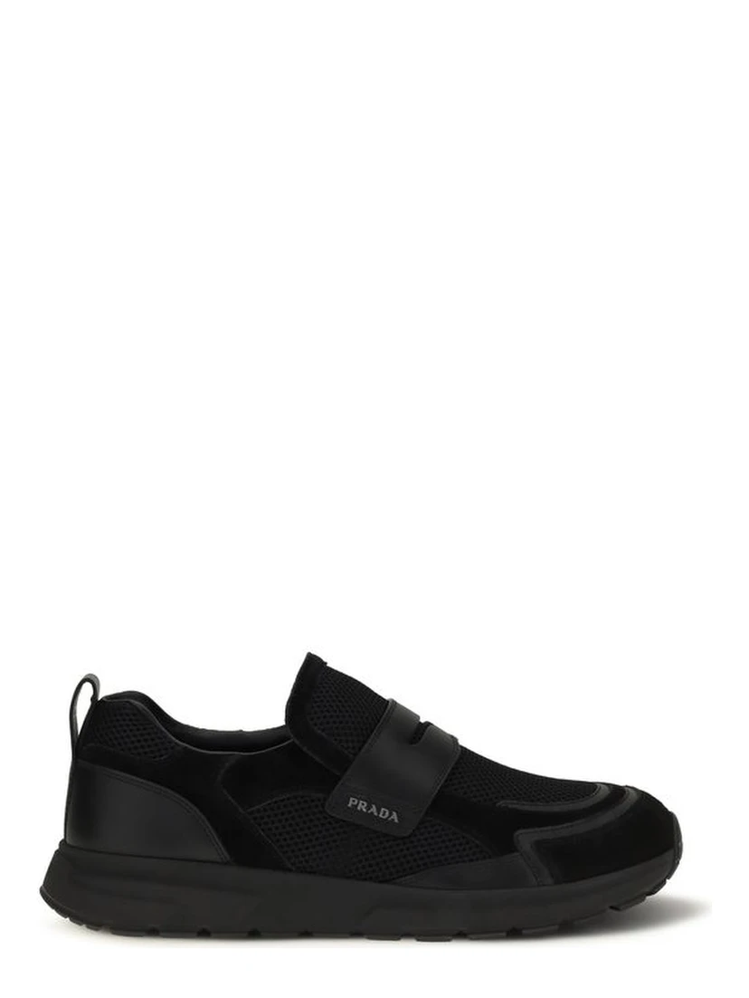 Black Calf Leather Bos Taurus Athletic Sneakers