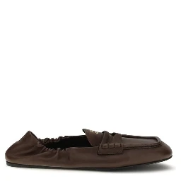 Brown Lamb Ovis Aries Aries Slip-On Loafers