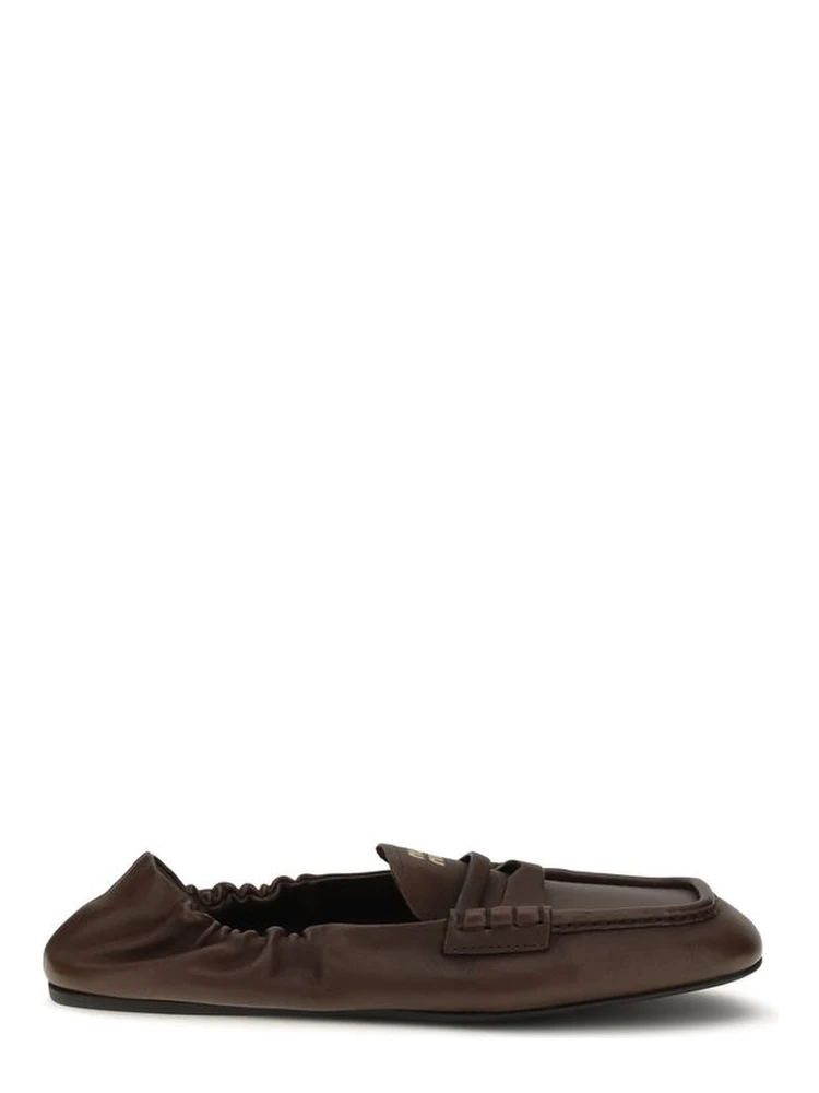 Brown Lamb Ovis Aries Aries Slip-On Loafers