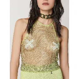 Yellow Polyester Tank Tops