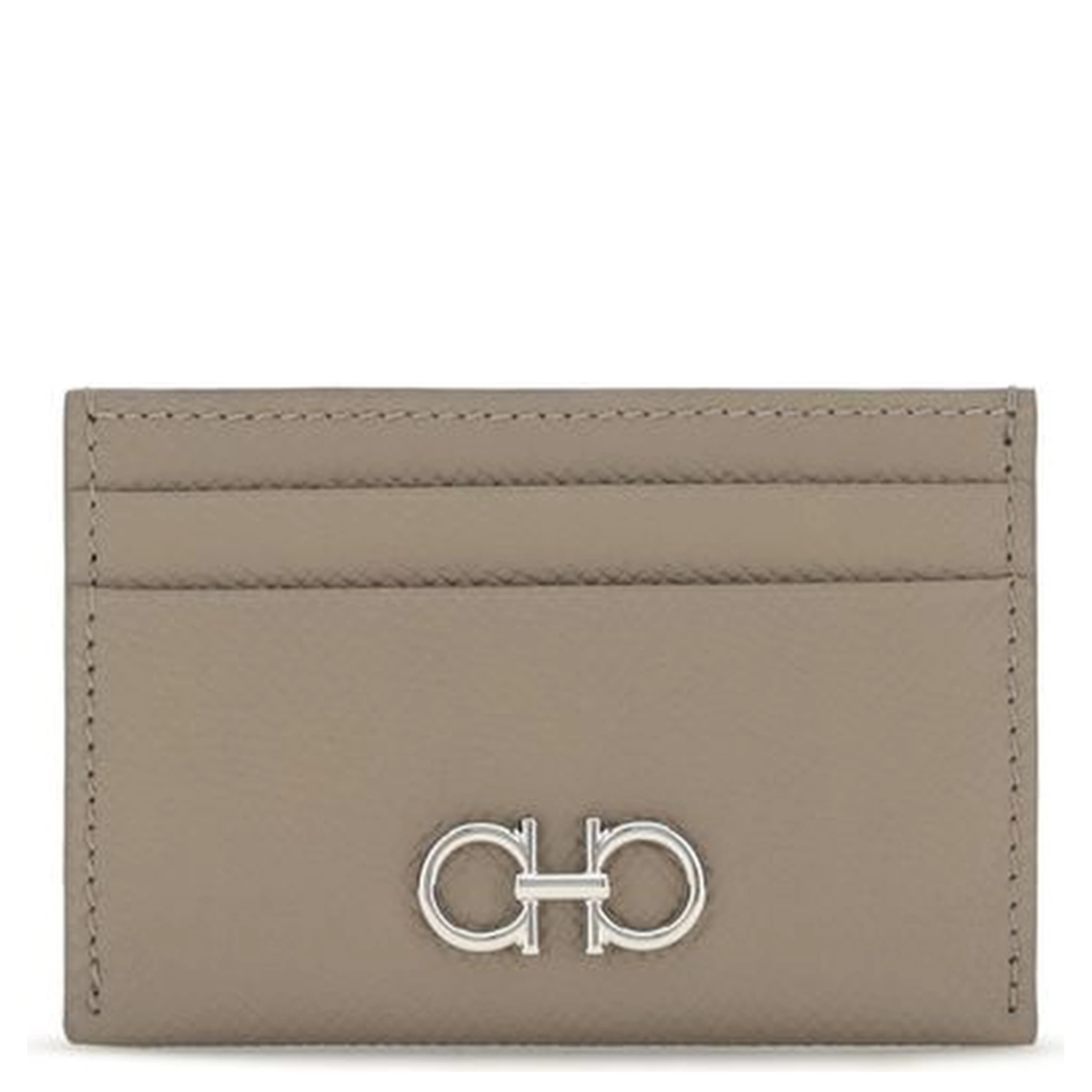 Beige Calf Leather Bos Taurus Wallet
