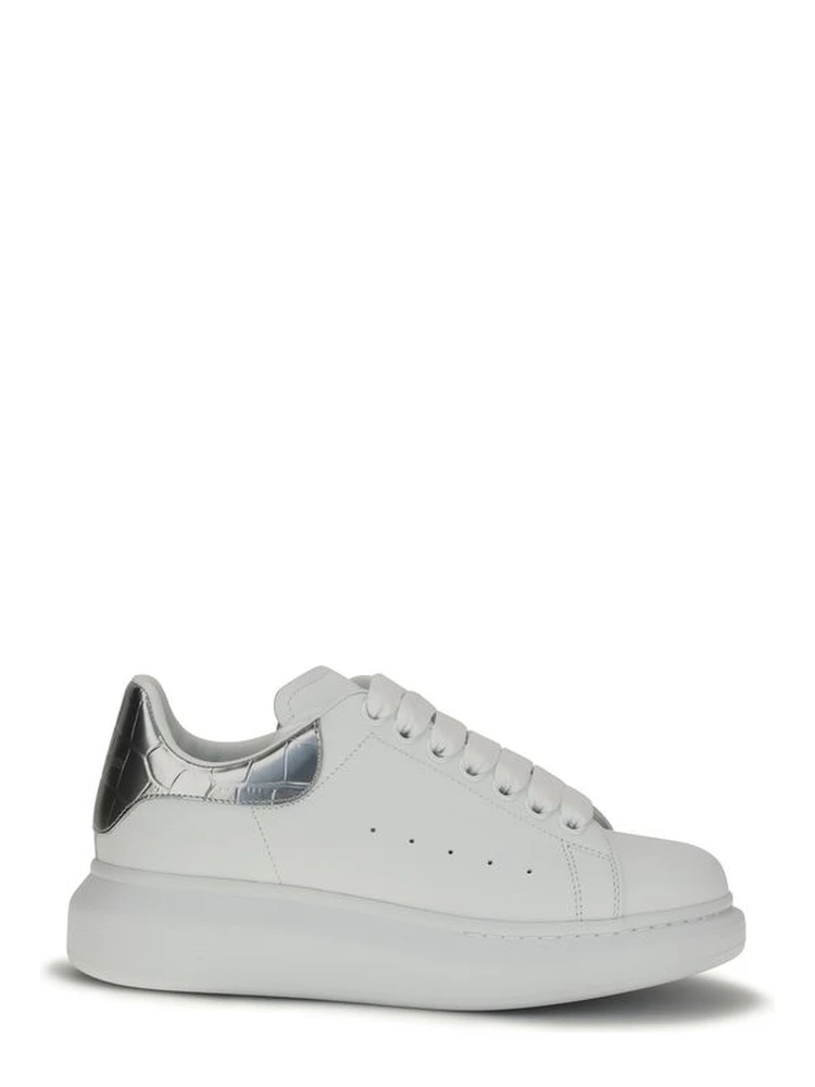 White Calf Leather Bos Taurus Platform Sneakers