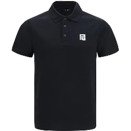 Black Cotton Polo Shirt