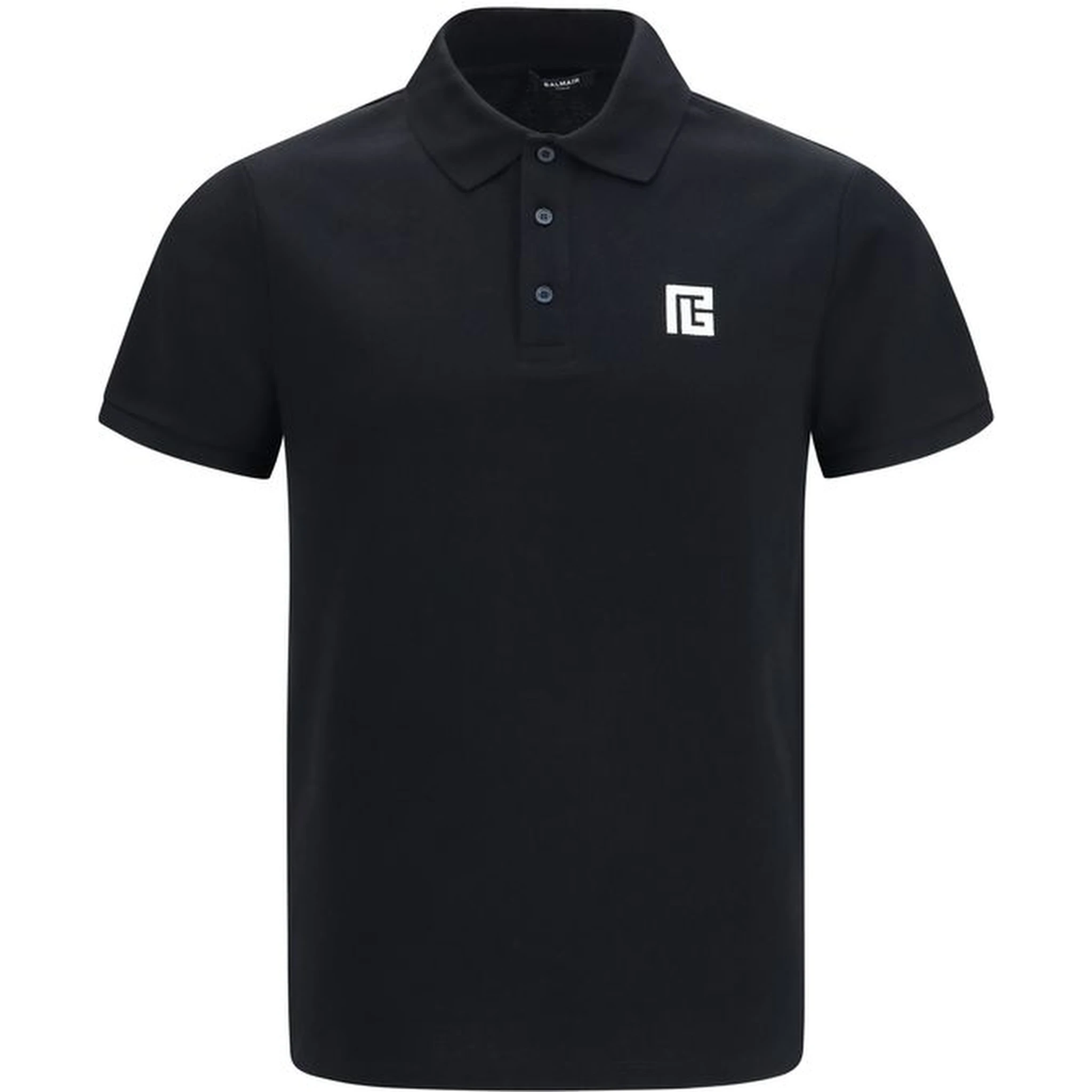 Black Cotton Polo Shirt