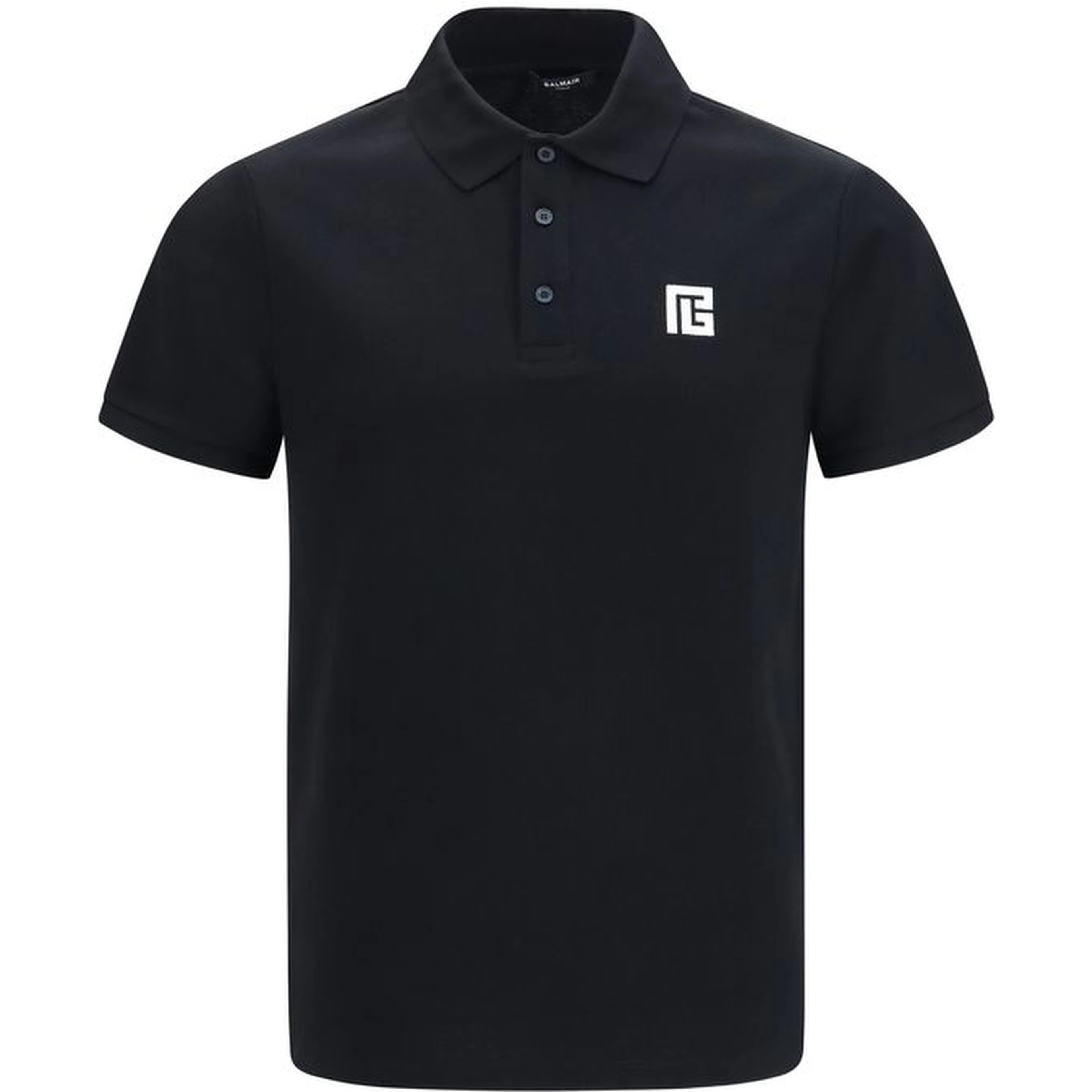 Black Cotton Polo Shirt