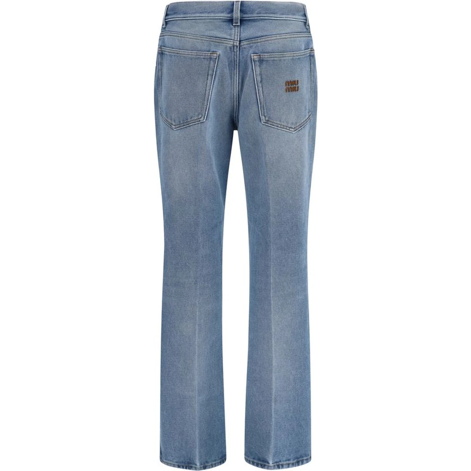 Blue Polyester Relaxed Fit Jeans