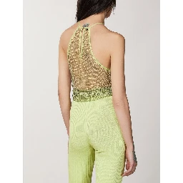 Yellow Polyester Tank Tops