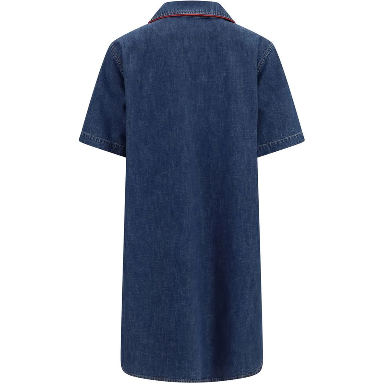 Blue Cotton Casual Dress