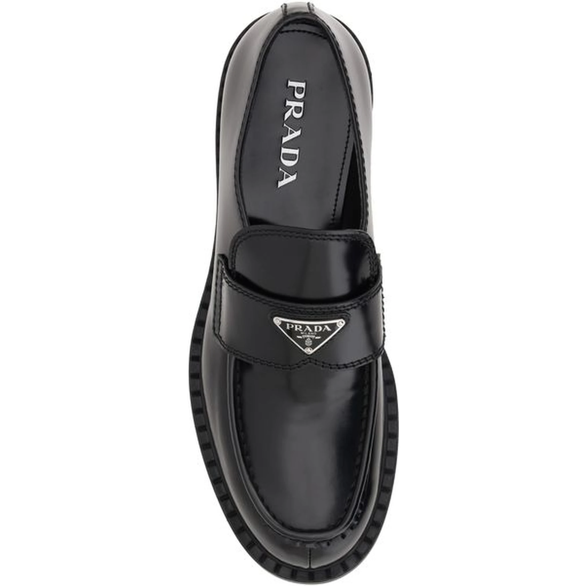 Black Calf Leather Bos Taurus Platform Loafers