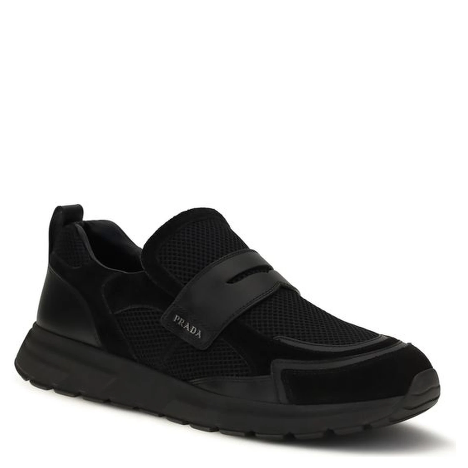 Black Calf Leather Bos Taurus Athletic Sneakers
