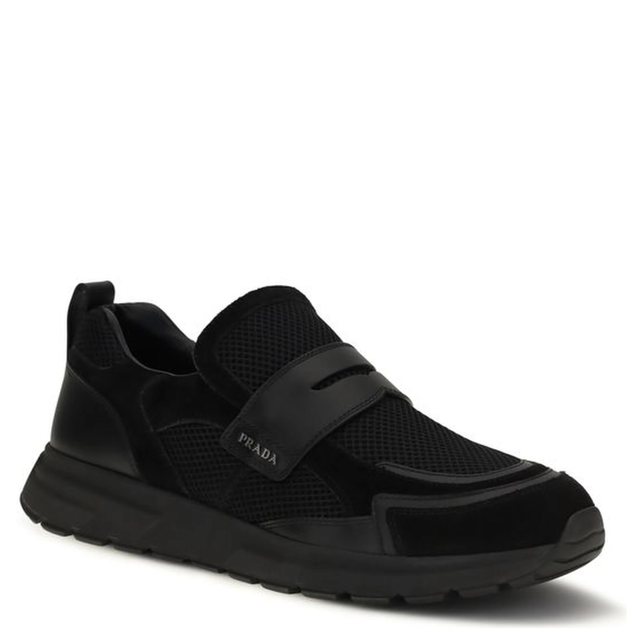 Black Calf Leather Bos Taurus Athletic Sneakers