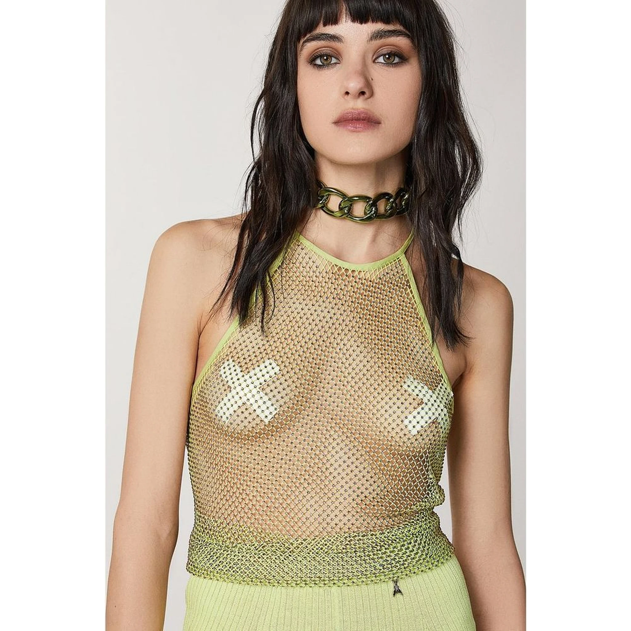 Yellow Polyester Tank Tops