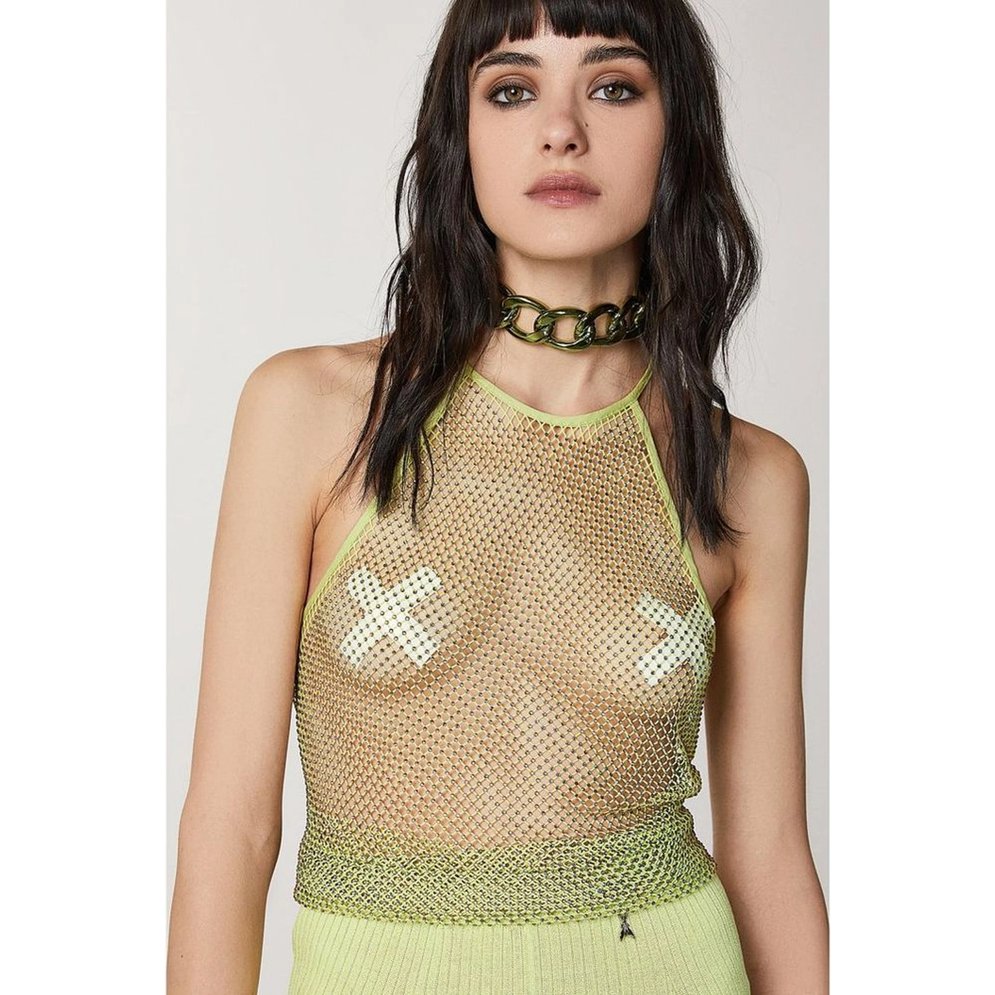 Yellow Polyester Tank Tops