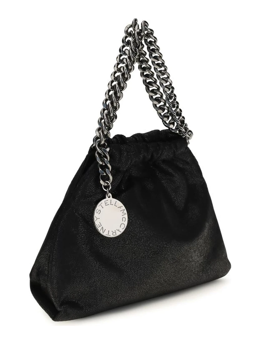 Black Polyester Shoulder Bag