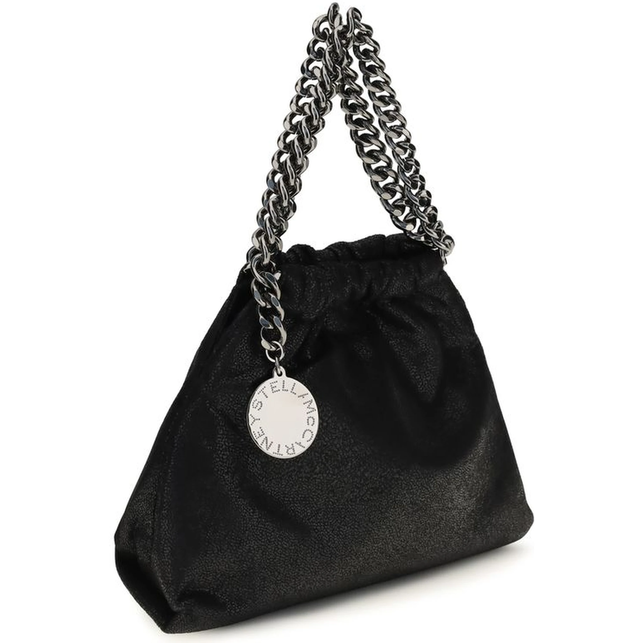 Black Polyester Shoulder Bag