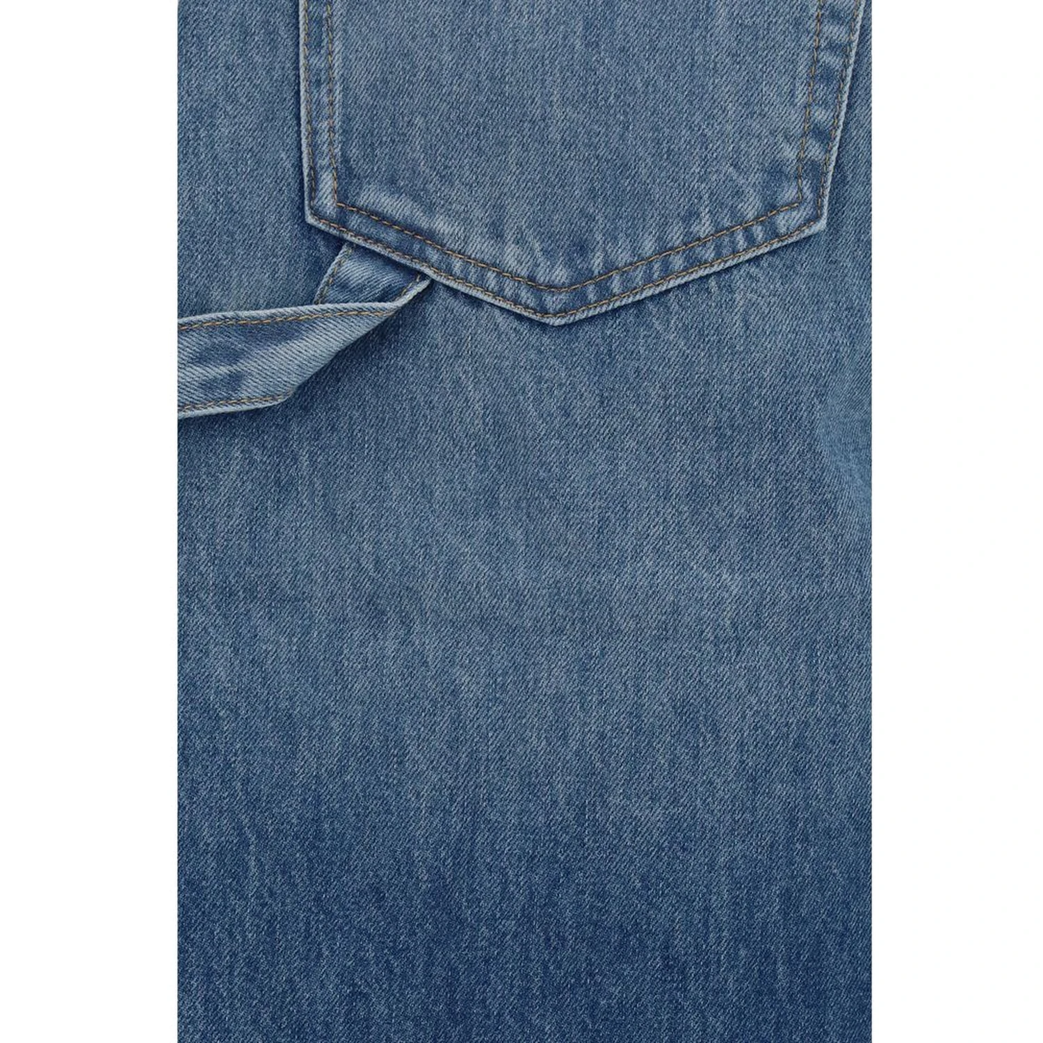 Blue Cotton Bermuda Shorts