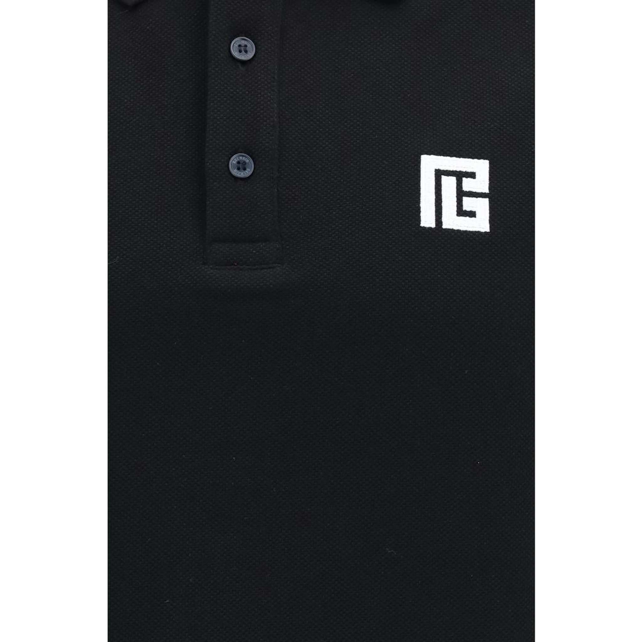 Black Cotton Polo Shirt
