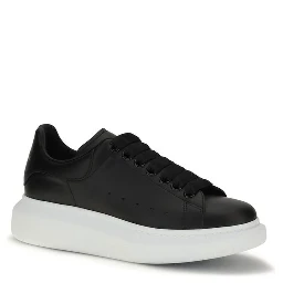 Black Calf Leather Bos Taurus Platform Sneakers