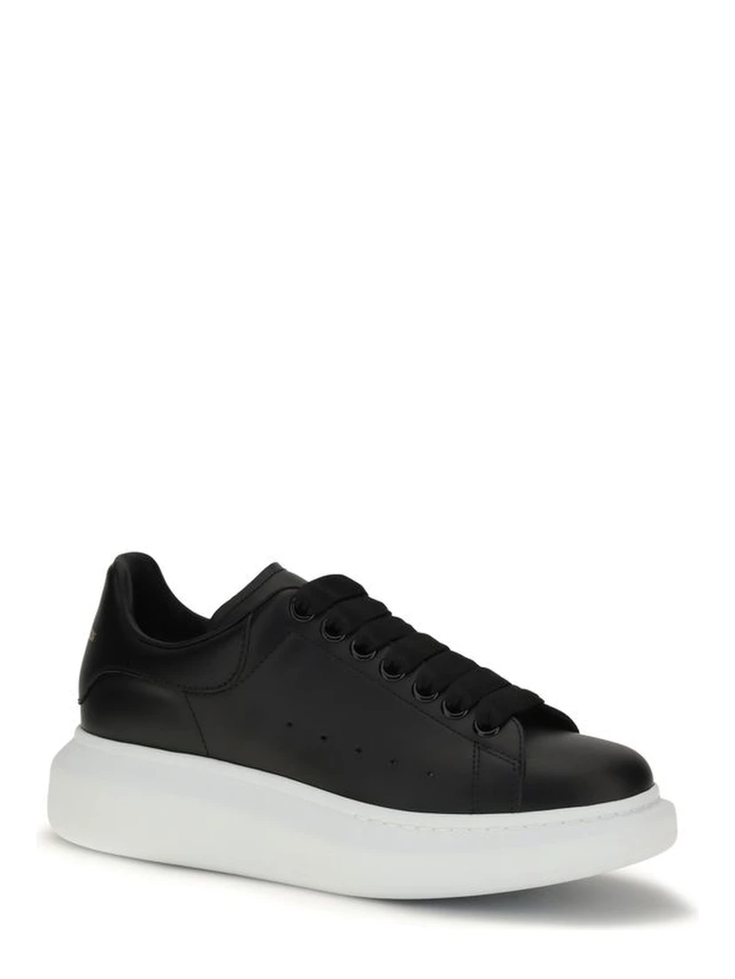 Black Calf Leather Bos Taurus Platform Sneakers