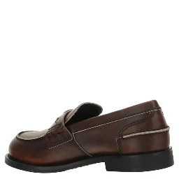 Brown Calf Leather Bos Taurus Slip-On Loafers