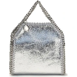 Silver Polyester Shoulder Bag