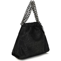 Black Polyester Shoulder Bag