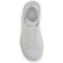 White Calf Leather Bos Taurus Platform Sneakers